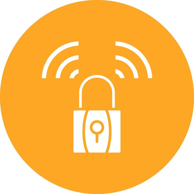 El icono del vector de bloqueo inteligente se puede utilizar para el conjunto de iconos de Smart Home