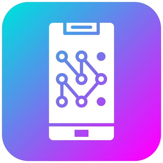 El icono del vector de bloqueo de patrón se puede utilizar para el conjunto de iconos de red y intercambio de datos