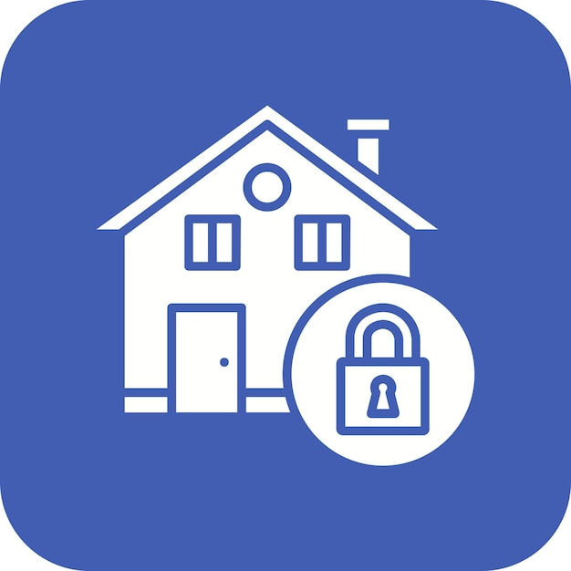El icono del vector de bloqueo de propiedades se puede utilizar para el conjunto de iconos de bienes raíces