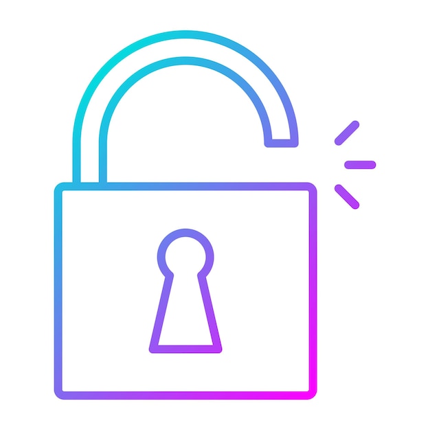 El icono del vector de bloqueo se puede usar para el conjunto de iconos de protección y seguridad