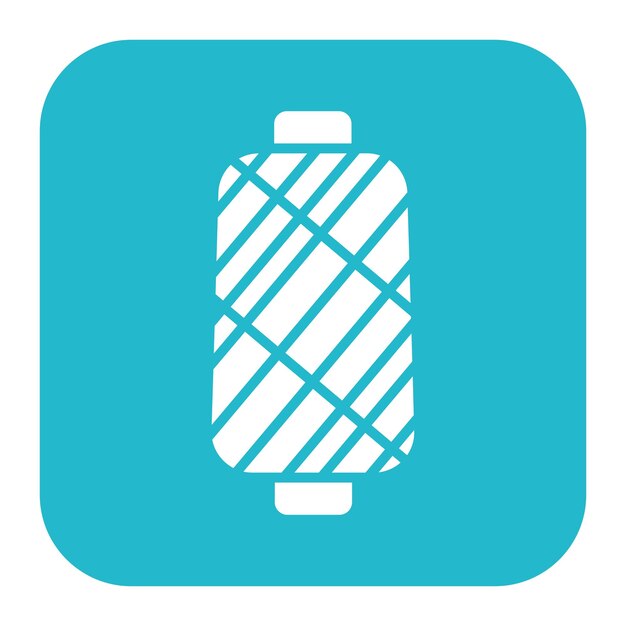 El icono del vector de bobina de hilo se puede usar para el conjunto de iconos de lavandería