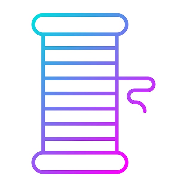 El icono del vector de bobina se puede utilizar para el conjunto de iconos de costura
