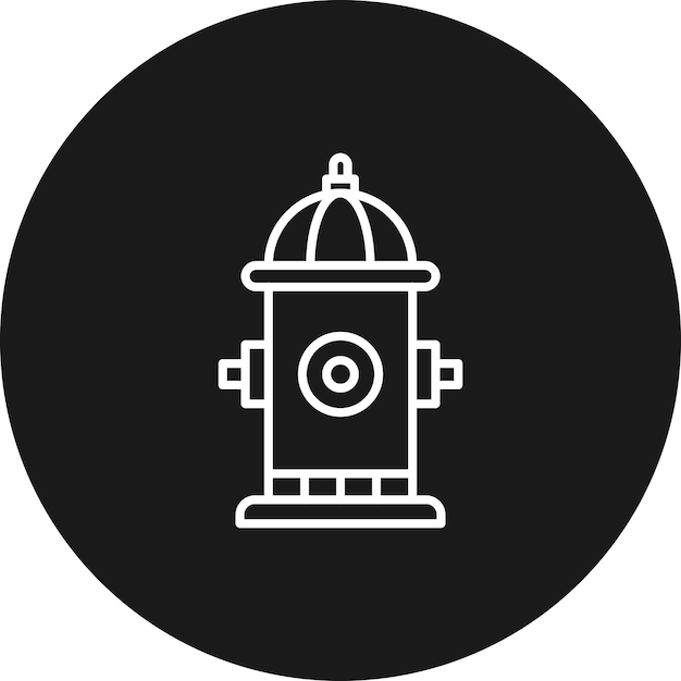 El icono del vector de la boca de incendios se puede usar para el conjunto de iconos de bomberos