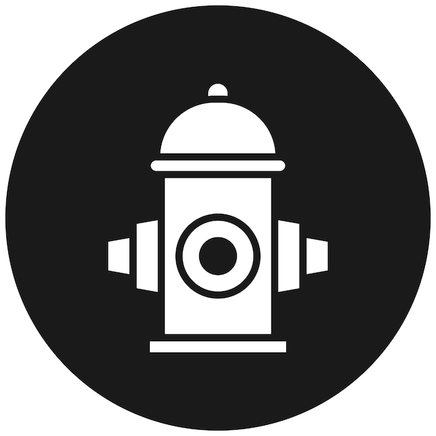 El icono del vector de la boca de incendios se puede utilizar para el conjunto de iconos de los Servicios de Emergencia