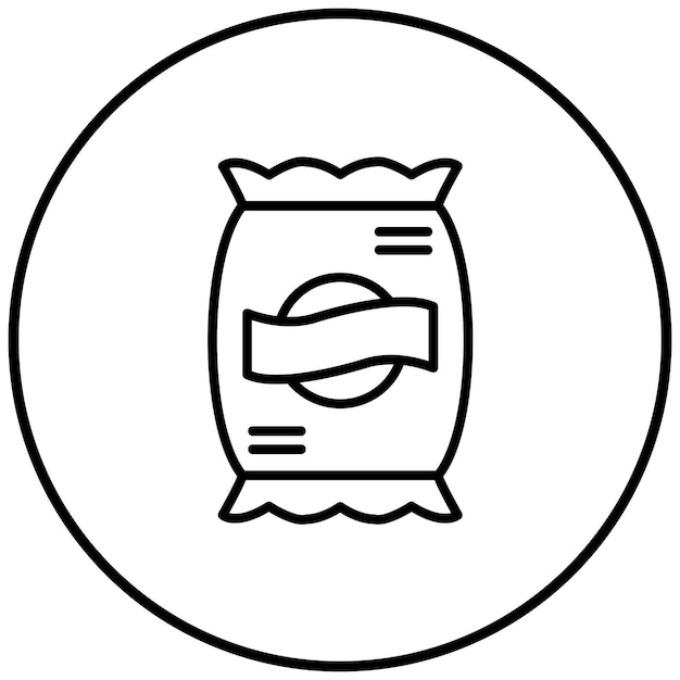 El icono del vector de bocadillos se puede usar para el conjunto de iconos de nutrición