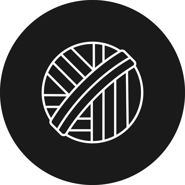 El icono del vector de bola de lana se puede utilizar para el conjunto de iconos de costura