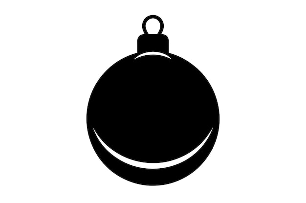 El icono del vector de la bola de Navidad negra