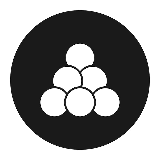 El icono del vector de la bola de nieve se puede usar para el conjunto de iconos de invierno