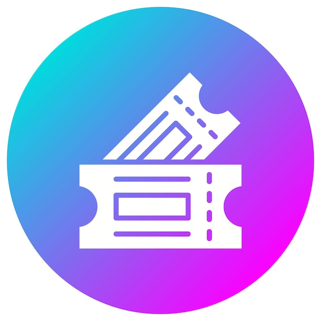 El icono del vector de boletos se puede usar para el conjunto de iconos de entretenimiento