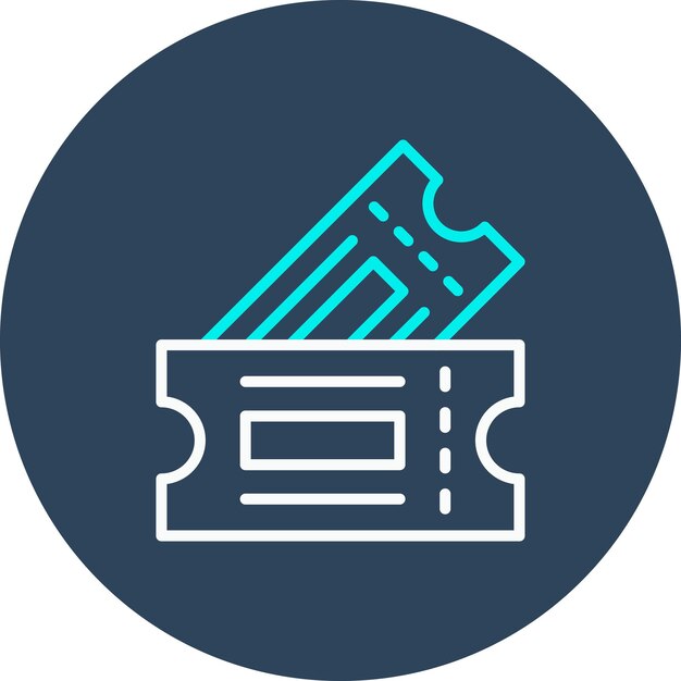 El icono del vector de boletos se puede usar para el conjunto de iconos de entretenimiento