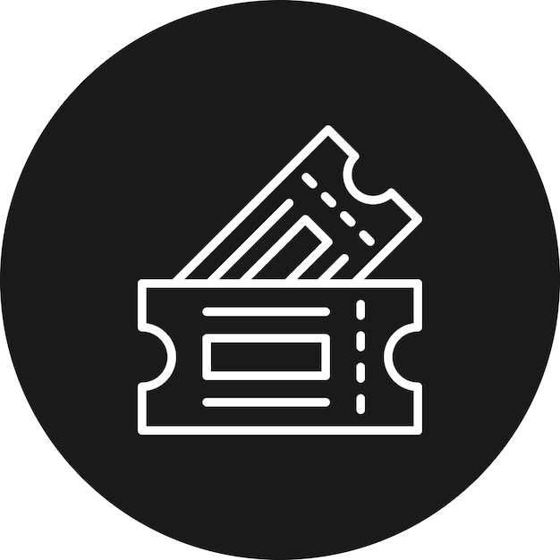 El icono del vector de boletos se puede usar para el conjunto de iconos de entretenimiento