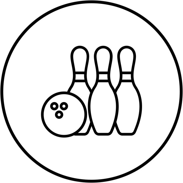 El icono del vector de bolos se puede usar para el conjunto de iconos de bolos