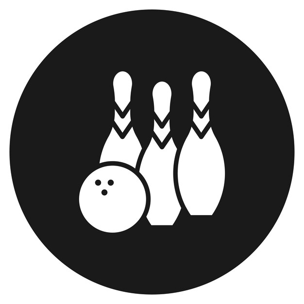 El icono del vector de bolos se puede usar para el conjunto de iconos de cumpleaños