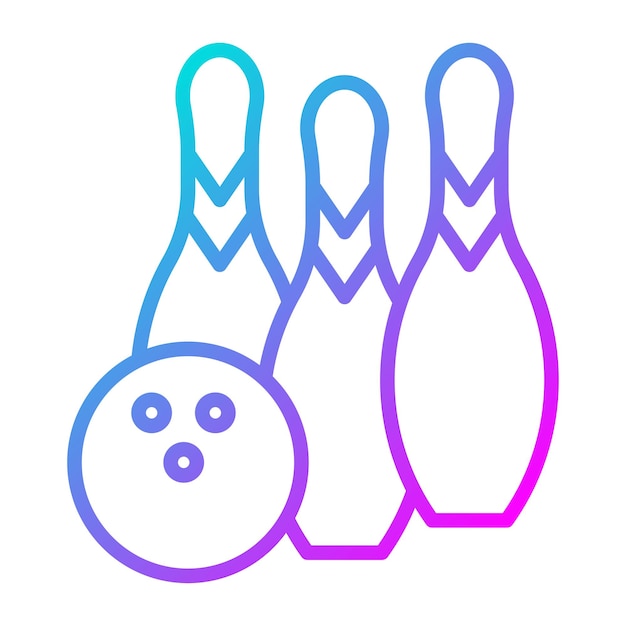 El icono del vector de bolos se puede usar para el conjunto de iconos de cumpleaños