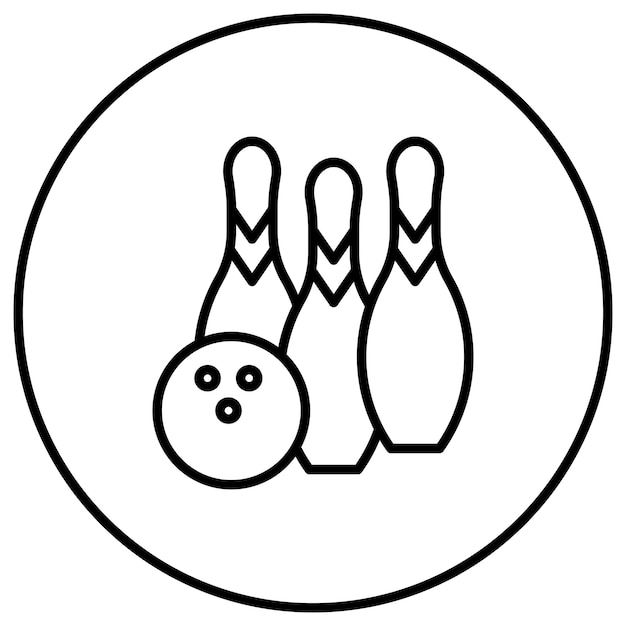 El icono del vector de bolos se puede usar para el conjunto de iconos de cumpleaños