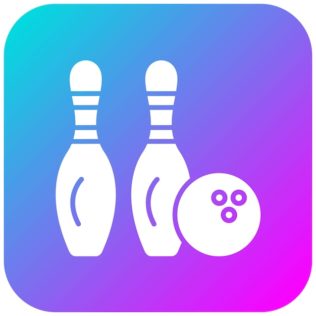 El icono del vector de bolos se puede usar para el conjunto de iconos deportivos