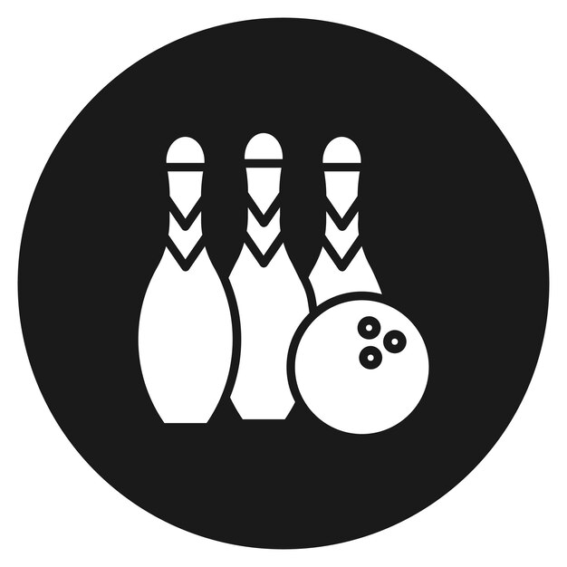 El icono del vector de bolos se puede usar para el conjunto de iconos de entretenimiento