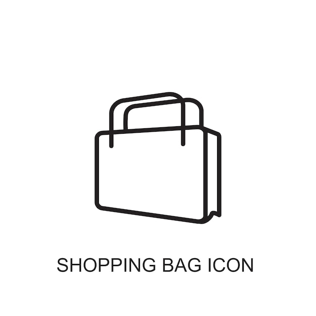 Icono del vector de la bolsa de compras