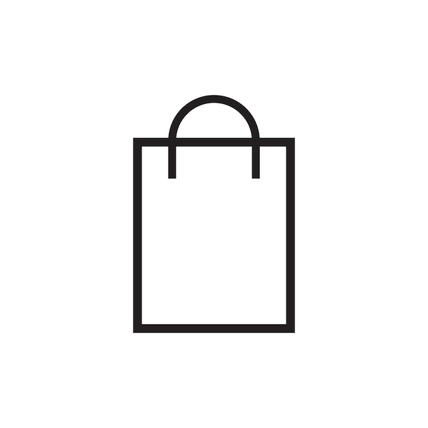 icono de vector de bolsa de compras