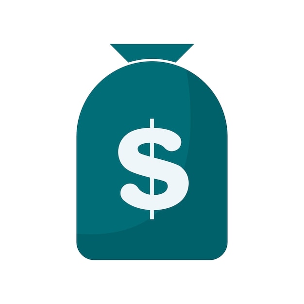 Icono de vector de bolsa de dinero