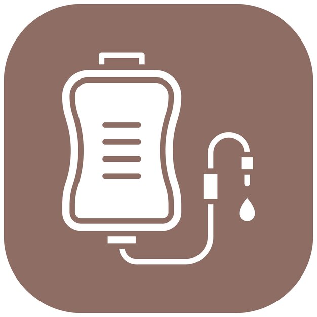 El icono del vector de la bolsa de sangre se puede utilizar para el conjunto de iconos de medicina