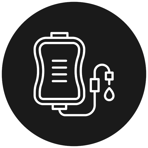 El icono del vector de la bolsa de sangre se puede utilizar para el conjunto de iconos de medicina