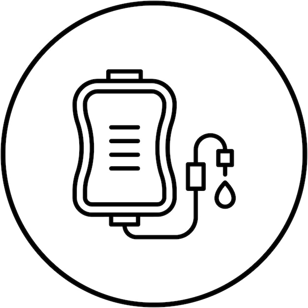 El icono del vector de la bolsa de sangre se puede utilizar para el conjunto de iconos de medicina