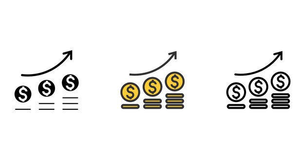 icono de vector de bolsa de valores