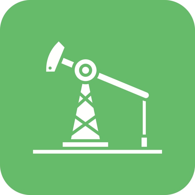 El icono del vector de la bomba de aceite se puede utilizar para el conjunto de iconos de la industria de la gasolina