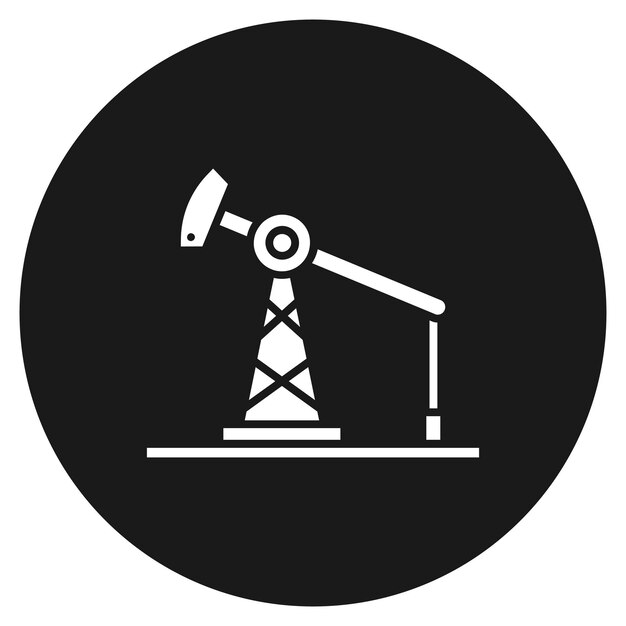 El icono del vector de la bomba de aceite se puede utilizar para el conjunto de iconos de la industria de la gasolina