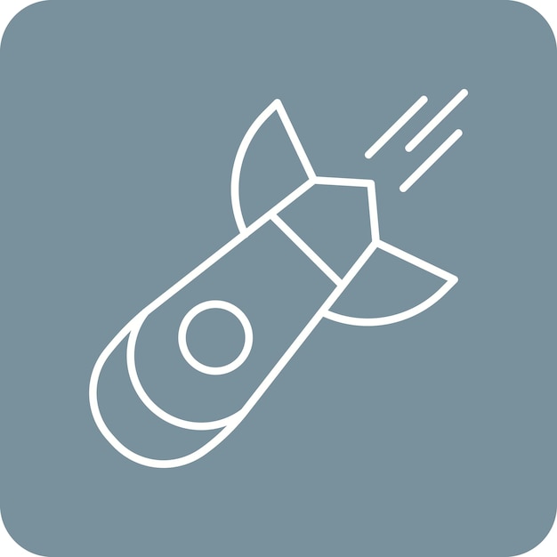 El icono del vector de la bomba atómica se puede usar para el conjunto de iconos de energía nuclear
