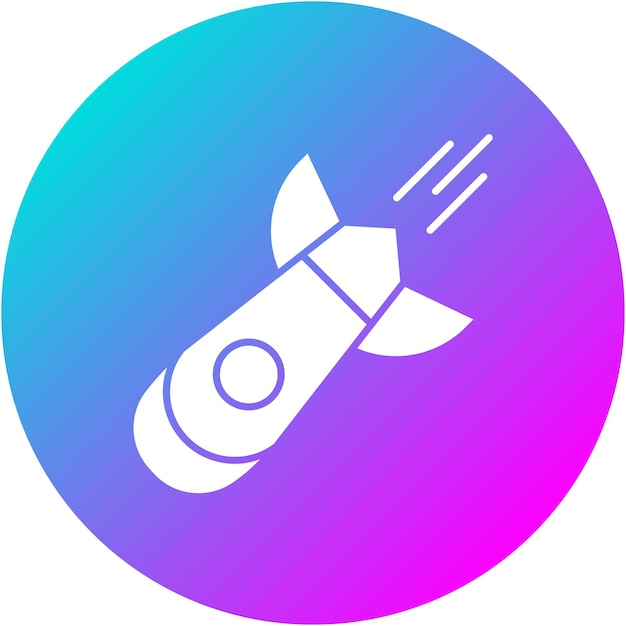 El icono del vector de la bomba atómica se puede usar para el conjunto de iconos de energía nuclear