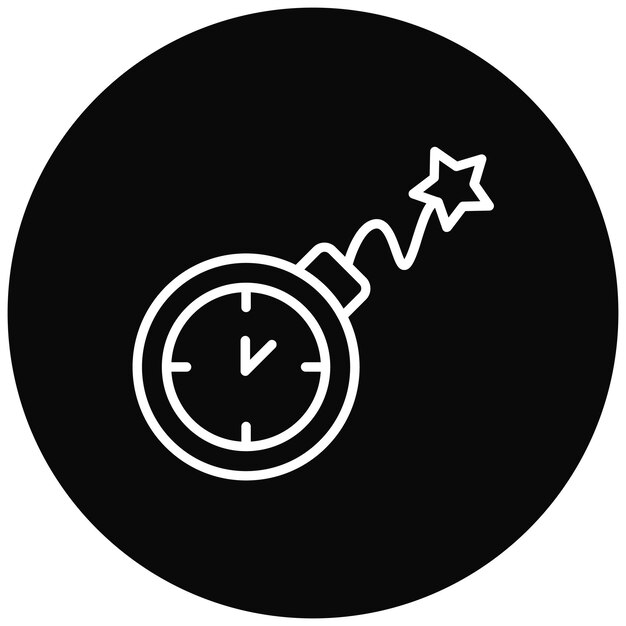 El icono del vector de la bomba de tiempo se puede usar para el conjunto de iconos de disparo