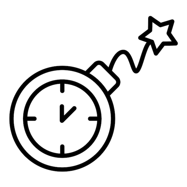 El icono del vector de la bomba de tiempo se puede usar para el conjunto de iconos de disparo