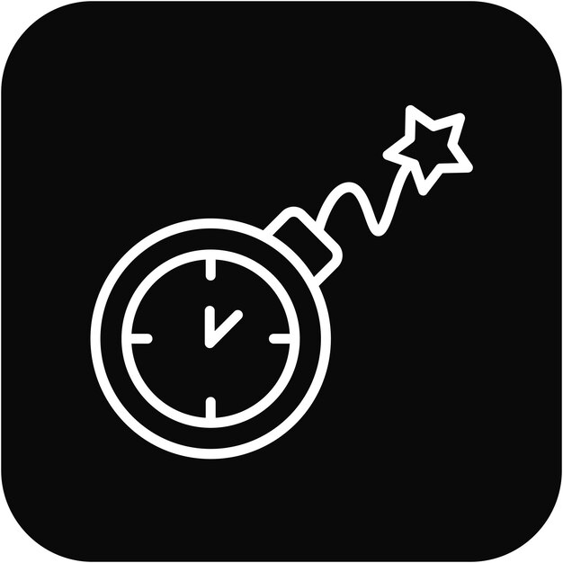 El icono del vector de la bomba de tiempo se puede usar para el conjunto de iconos de disparo
