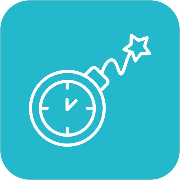 El icono del vector de la bomba de tiempo se puede usar para el conjunto de iconos de disparo