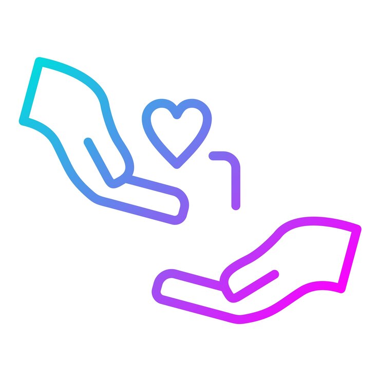 Vector el icono del vector de bondad se puede usar para el conjunto de iconos de caridad