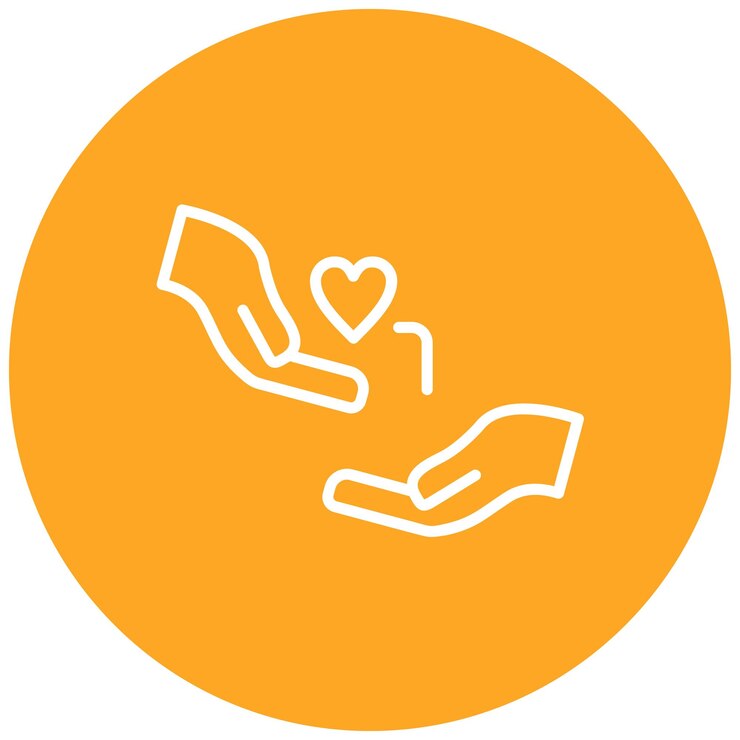Vector el icono del vector de bondad se puede usar para el conjunto de iconos de caridad
