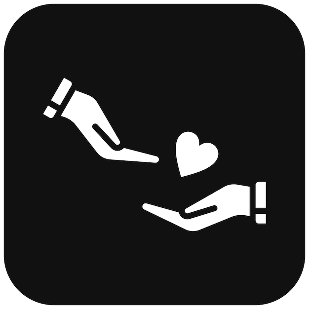 El icono del vector de bondad se puede usar para el conjunto de iconos de rasgos de personalidad