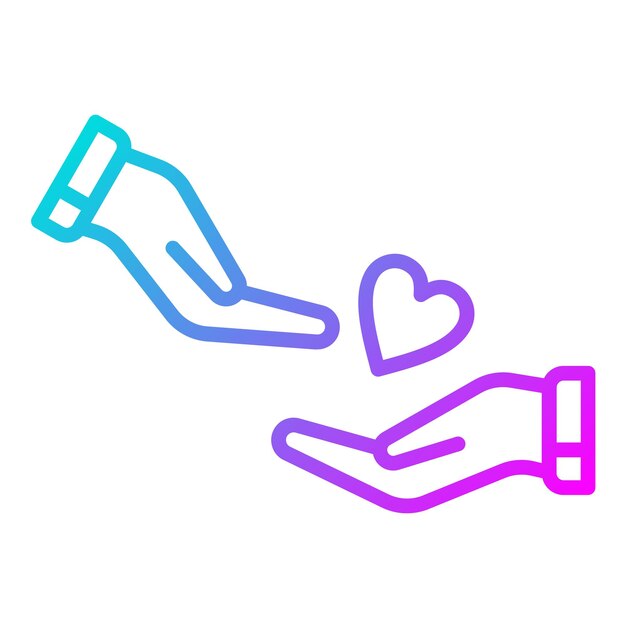 El icono del vector de bondad se puede usar para el conjunto de iconos de rasgos de personalidad