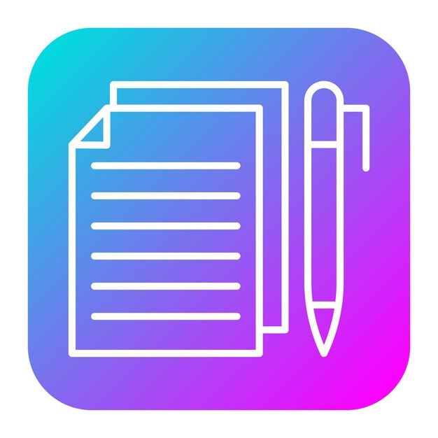 El icono del vector de borrador se puede utilizar para el conjunto de iconos de literatura