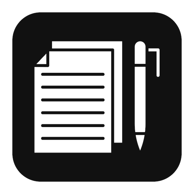 El icono del vector de borrador se puede utilizar para el conjunto de iconos de literatura