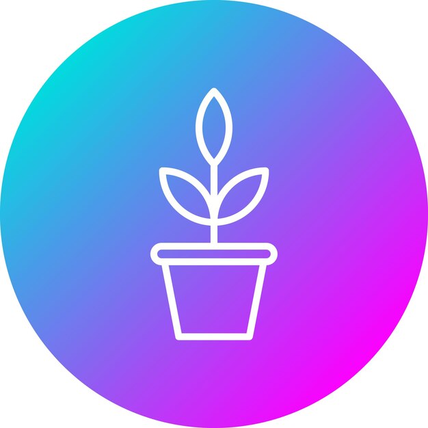 El icono del vector botánico se puede utilizar para el conjunto de iconos de educación
