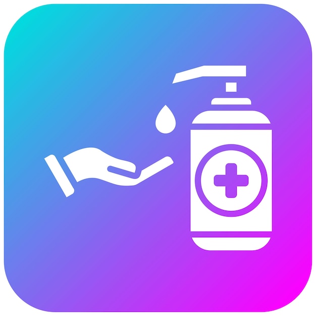 El icono del vector de la botella de desinfectante para manos se puede usar para el conjunto de iconos de enfermedades infecciosas