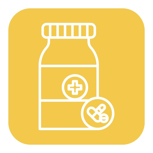 El icono del vector de la botella de medicina se puede utilizar para el conjunto de iconos de enfermería
