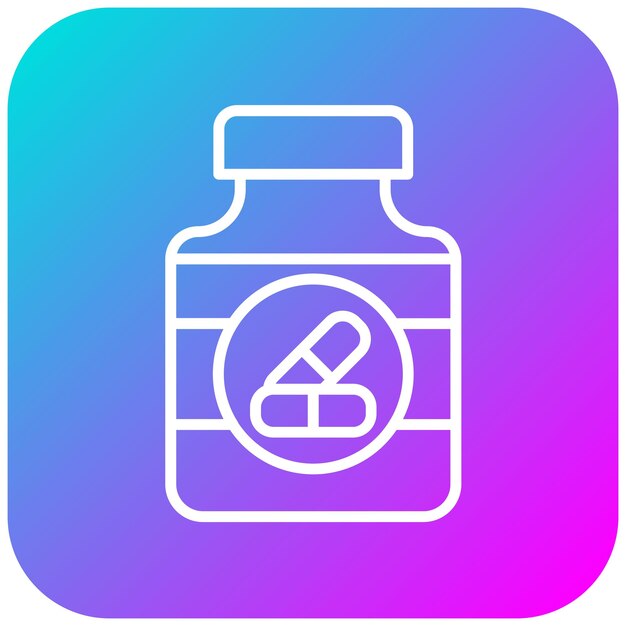 El icono del vector de la botella de pastillas se puede utilizar para el conjunto de iconos de Medicina I