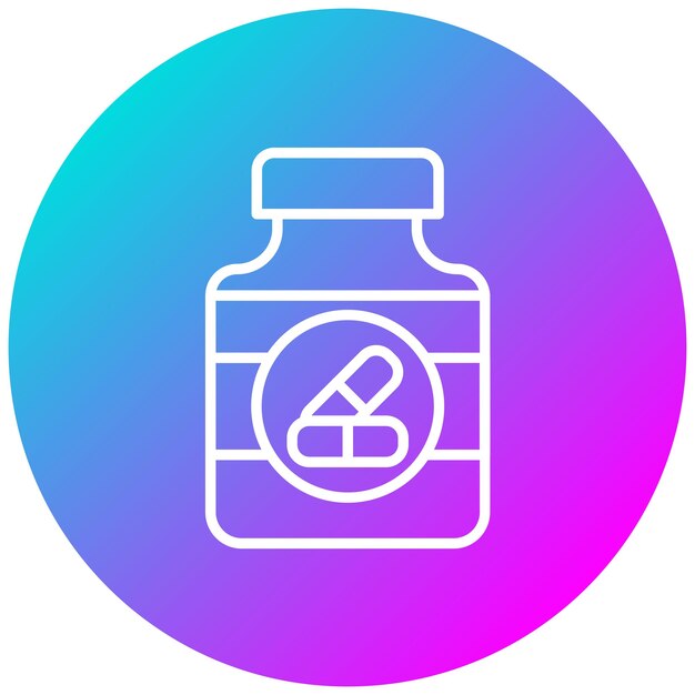 El icono del vector de la botella de pastillas se puede utilizar para el conjunto de iconos de Medicina I