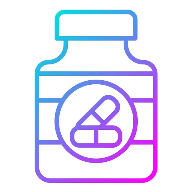 El icono del vector de la botella de pastillas se puede utilizar para el conjunto de iconos de Medicina I