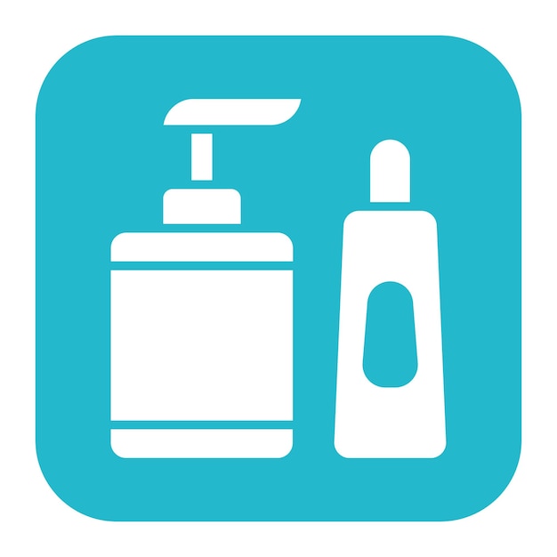El icono del vector de la botella se puede utilizar para el conjunto de iconos de cuidado de la piel