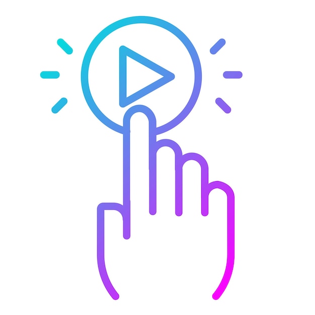 El icono del vector del botón de reproducción se puede utilizar para el conjunto de iconos del instrumento